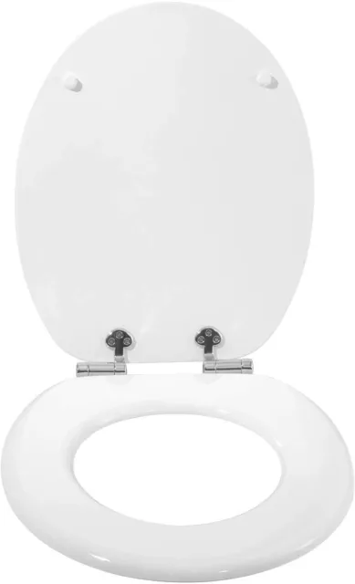 Soft Close Toilet Seat Heavy Duty Bathroom WC Seats Adjustable hinge Non-slip