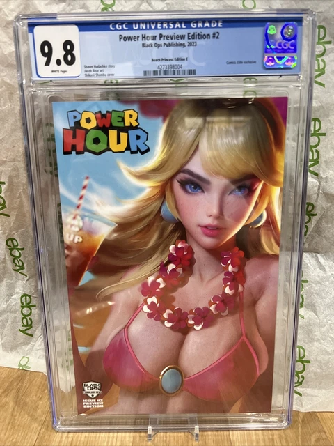 Shikarii Princess Peach Cosplay Rare Power Hour Preview Ed 2 E CGC 9.8 Ltd Close