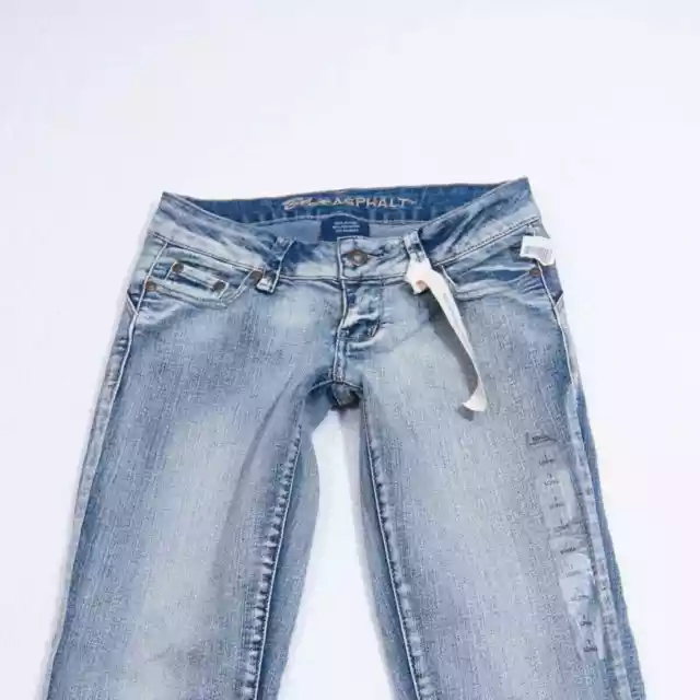 Blue Asphalt Jeans Womens 1 Long - 25x33 Uptown Skinny Curvy Light Blue Wash 3