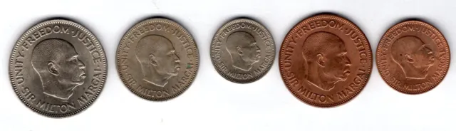 Sierra Leone. 5 coin, high grade 1964 set.   DY17466