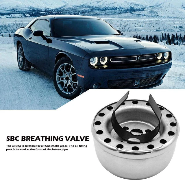 VALVE COVER BREATHER Chrome Pushin Oil Filler Breather Cap for SBC 283
