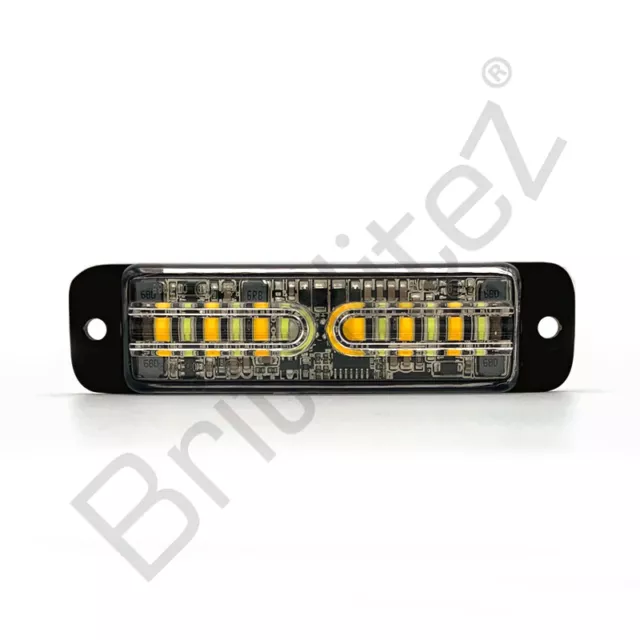 Brititez Gitter/Richtung 12-LED zweifarbige Warnleuchte 12/24 V