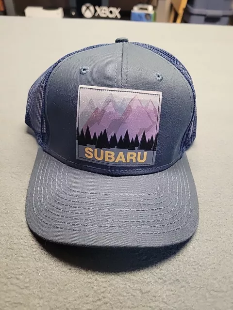 SUBARU SNAPBACK HAT Cap Snap Back Mesh Logo Mountains Outback Altitude Recycled