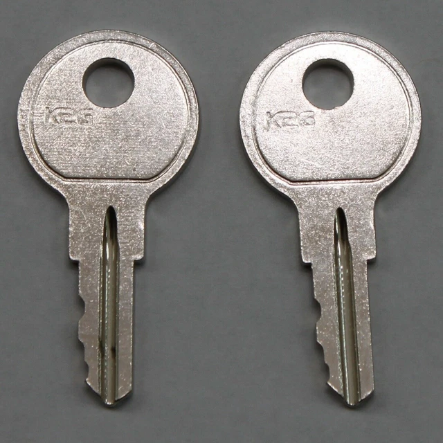 set of 2 keys cut to your Sentry Safe key code C001B - C175B All Models