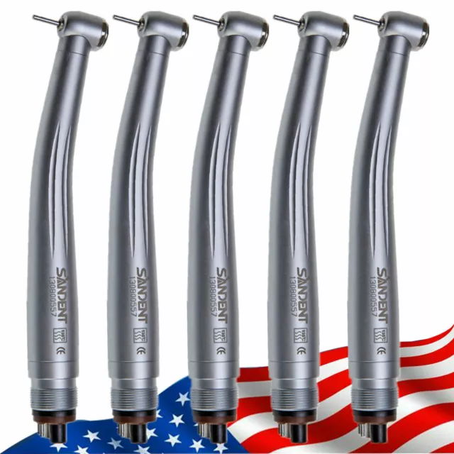 5pcs NSK PANA Style Dental High Speed Handpiece Push Button Clean Head 4H us-k