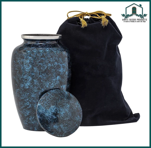 Bellissimo design blu urne per cremazione per ceneri umane Urna per adulti...
