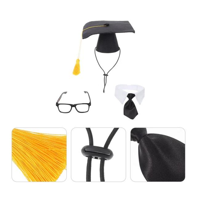 cat graduation bowtie Halsbänder Für Hunde Großer Rassen Hunde-Smoking Schwarzes