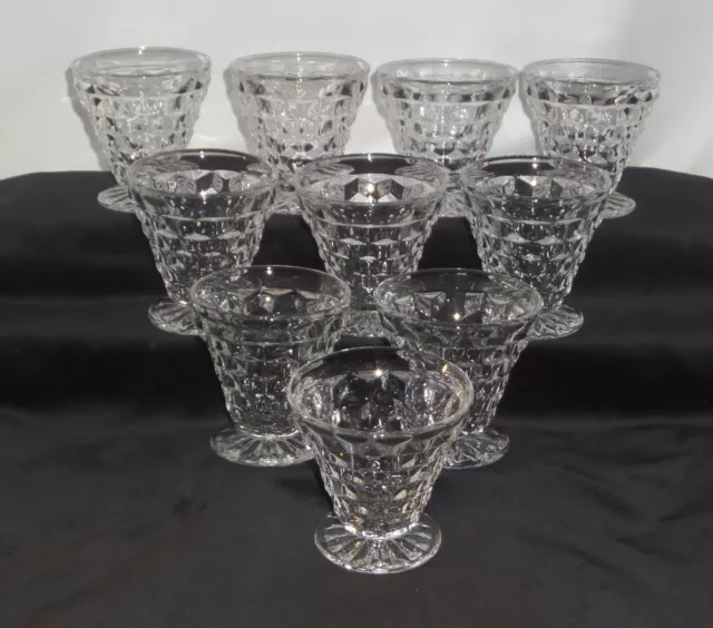 10 Fostoria AMERICAN CRYSTAL *2 7/8" FOOTED COCKTAIL TUMBLERS*