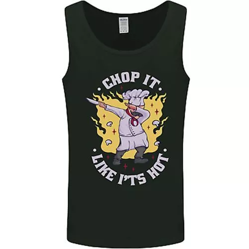 Chop It Like Its Hot Funny Chef Cook BBQ Mens Vest Tank Top