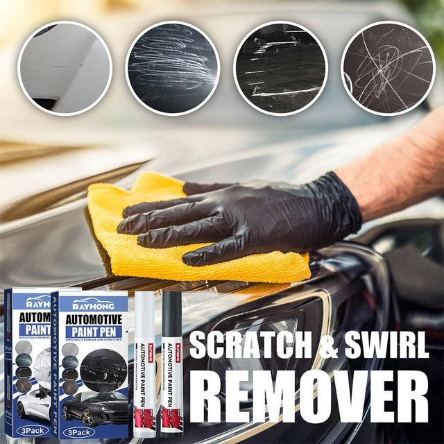 3pcs Car Scratch Repair Paint Pen Auto Up Clear Remover Pen Black/White: