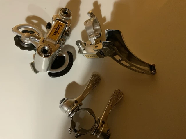 Moteur Bxe Dérailleur Avant Simplex SLJ - Pour Vélos Vintage Peugeot, Gitane, Mercier, Meral - Occasion Argenté Dérailleur Simplex Pour PX10 PY10