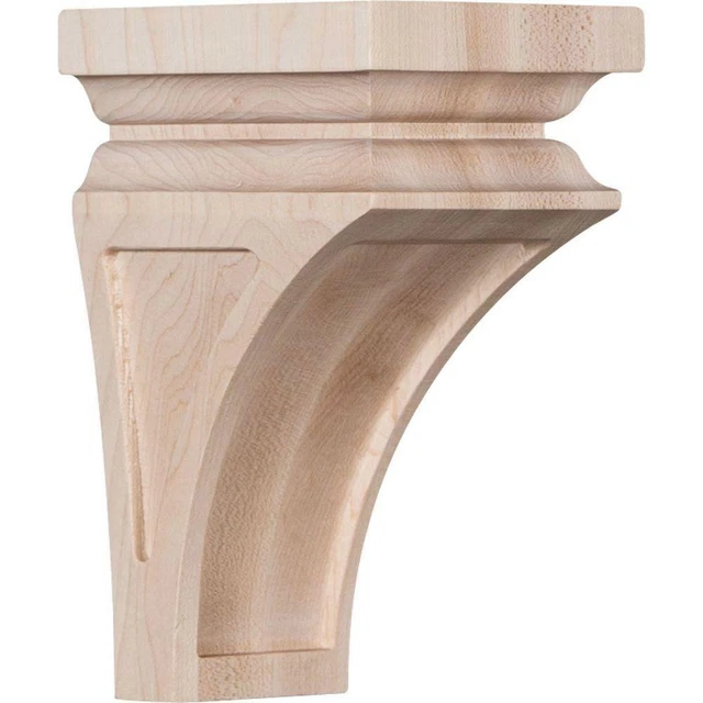 Ekena Millwork CORW03X03X06NERO 3.5-in x 6-in Red Oak Unfinished Wood Corbel