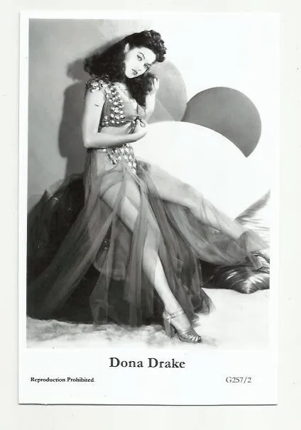 (Bx24) Dona Drake Photo Postcard (G257/2) Filmstar  Pin Up Movie Glamor Girl