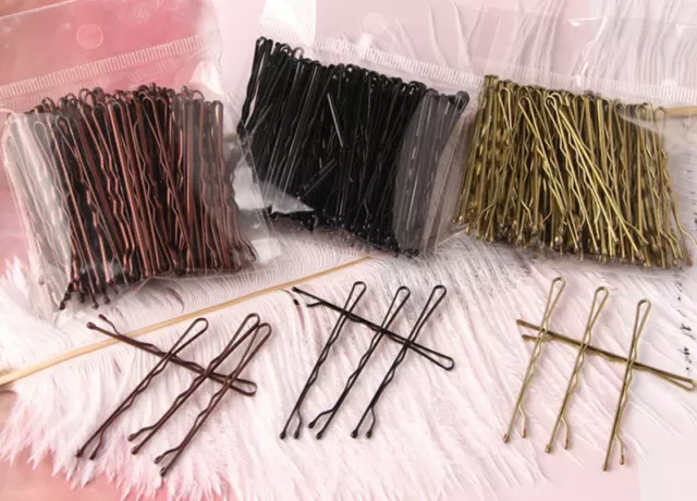 50PCS Strong Metal Large 6CM Waved Bobby Pin Hair Grips Clips Slides