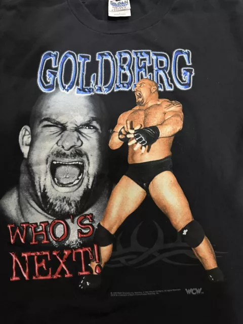 Vintage WCW WWF ECW WWE Goldberg 1998 Shirt Size Large VTG Rock Band Tee