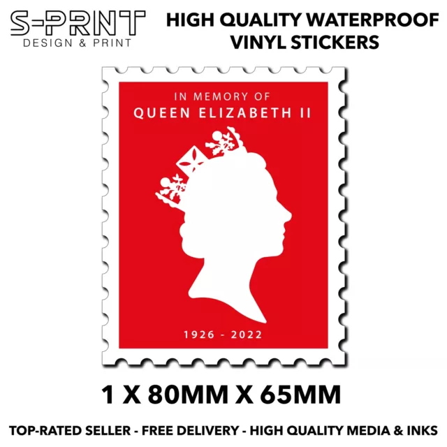In the Memory of Queen Elizabeth II  1926 -2022 - Vinyl waterproof sticker S331