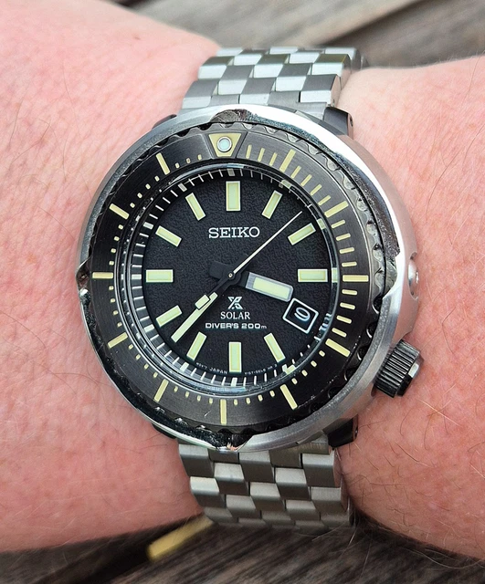 SEIKO PROSPEX 'Street Tuna' Modded Men's Solar Divers Watch 200m