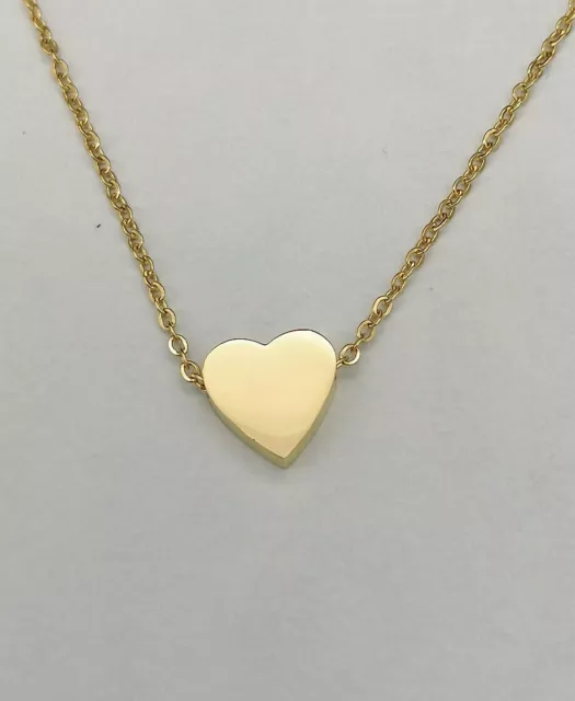 collana donna con pendente cuore oro giallo catenina girocollo regolabile