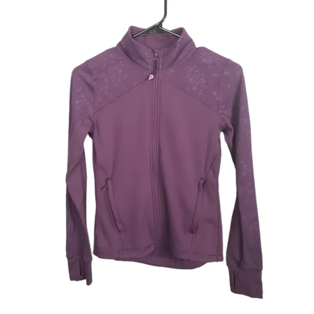Ivivva by Lululemon Girls Size 12 Purple Zip Up Track Run Jacket