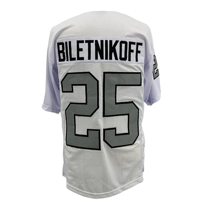 FRED BILETNIKOFF Oakland Raiders WHITE Jersey S/B M-5XL Unsigned Sewn Stitch FRED BILETNIKOFF Oakland Raiders WHITE Jersey S/B M-5XL Unsigned Sewn Stitch
