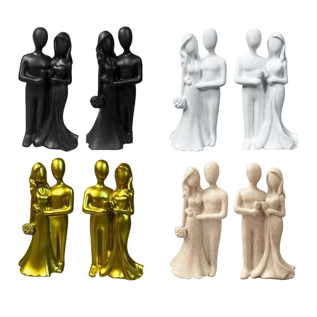 Statue de couple en résine Sculpture de couple Figurine d'amour romantique