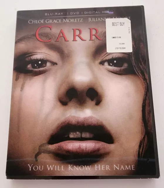 Carrie (Blu-ray/DVD, 2013) w/ Lenticular Slipcover Remake