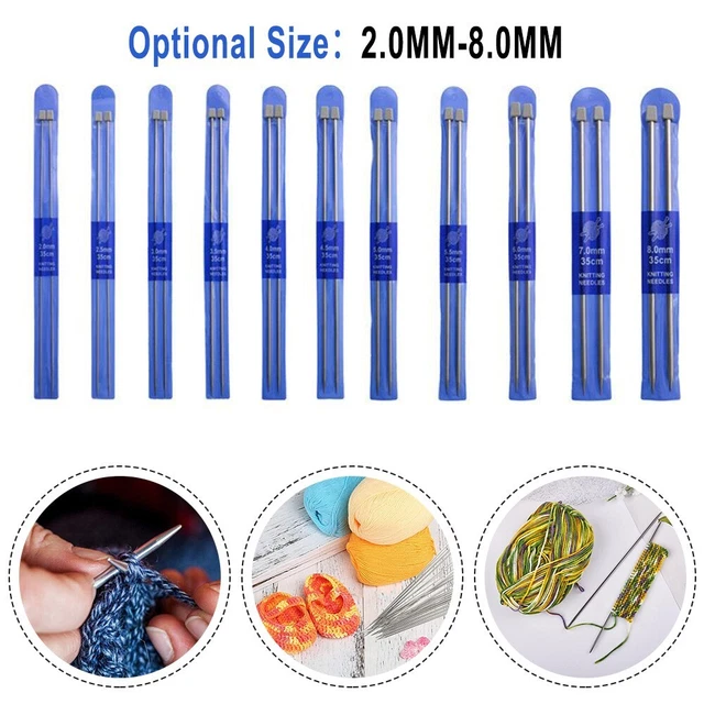 100% Totalmente Nueva Aguja de Coser Aguja de Tejer 35CM Longitud Acero Inoxidable