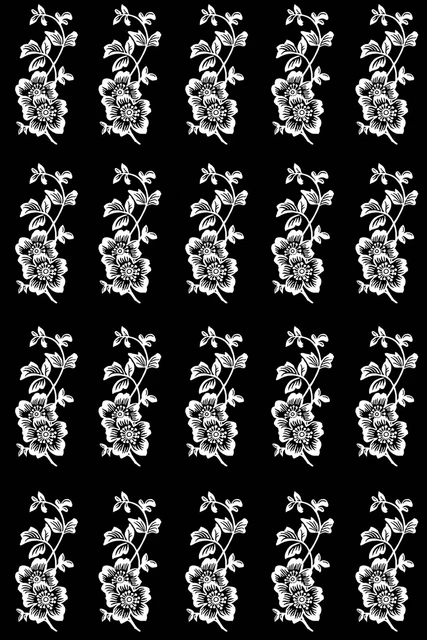 Calcomanías de vidrio fundido blanco de 1" Trailing Flower Vine 20 piezas 1469