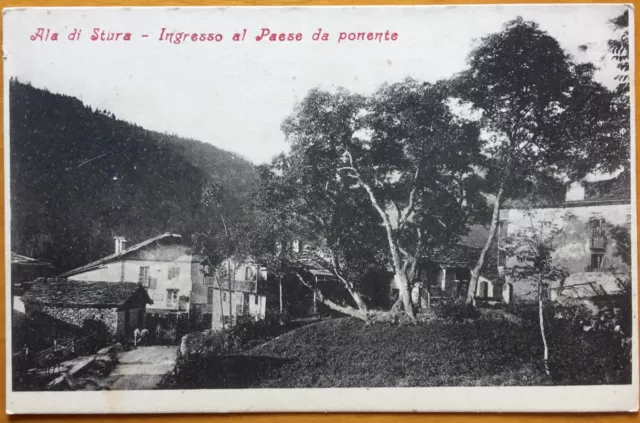 Tarjeta Postal Antigua 1900ca Ala Por Stura Entrada Al País De Ponente Torino