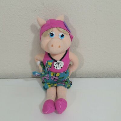 Nanco Miss Piggy 9 inch Plush Beach Vacation Sarong Shell Muppetts Jim Henson
