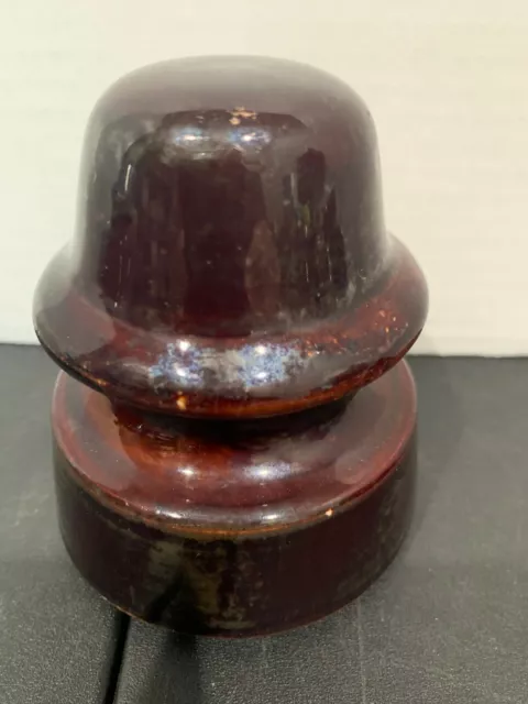 KK Vintage Pinco Ceramic Porcelain Dark Brown Insulator 4