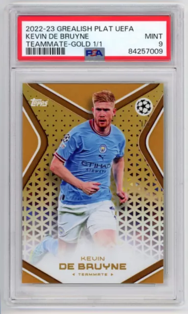 2022-23 Grealish Platinum Curated - Kevin De Bruyne - Teamate Gold 1/1 - Psa 9
