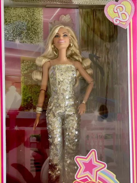 Barbie The Movie Collectible Doll, Margot Robbie in Gold Disco Jumpsuit