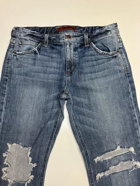 Women's Size:28 Jeans Joe's The Billie Ankle Boyfriend Slim Distressed Mid Rise