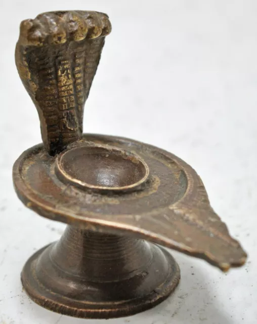 Antique Brass God Shiva Linga Idol Figurine Original Old Fine Hand Crafted Engra