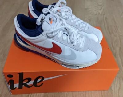 NIKE SACAI ZOOM Cortez SP White Red Blue Brand New Sz 12 DQ0581 ...