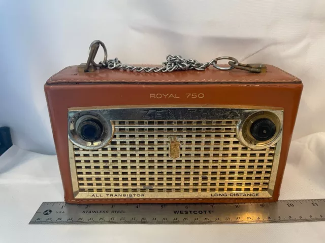 Vintage Zenith Royal 750, All Transistor, AM Radio, Long Range Works