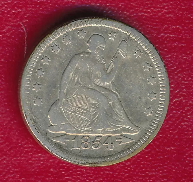 1854 Seated Liberty Quarter With Arrows **Very Nice Circulated** Ships Free!!