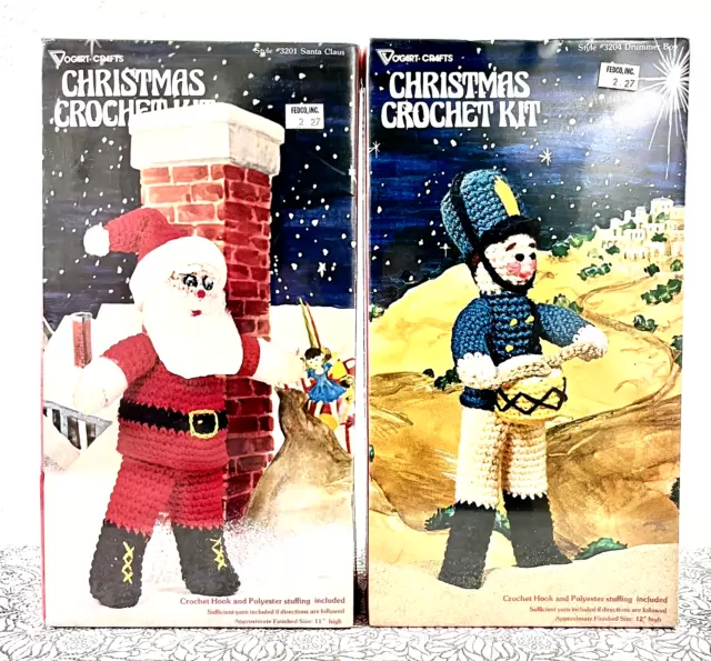 Vintage Vogart Crafts Christmas Crochet Kit #3202 Mrs. Claus New Sealed  Pack