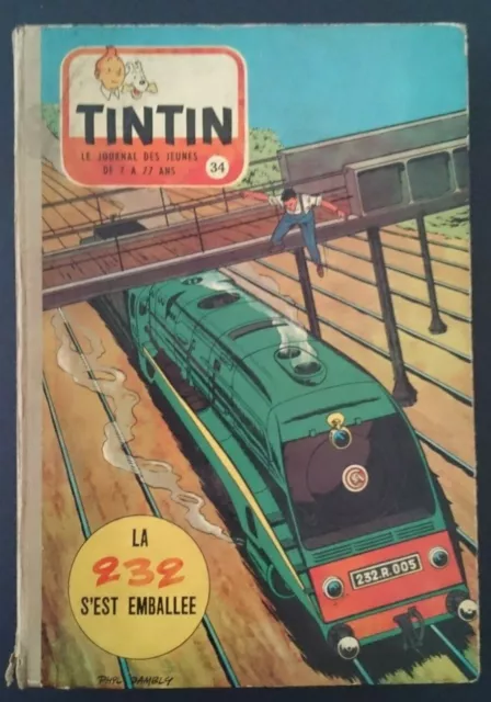 reliure journal tintin 34 France (1957) BD ancienne - côte BDM 250e ET AUTRES N°