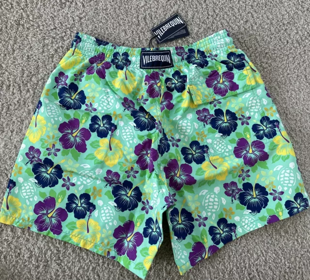 NWT 100% Authentic Vilebrequin MOOREA Swim Trunks - GREEN XL - MEN - EXTRA LARGE 2