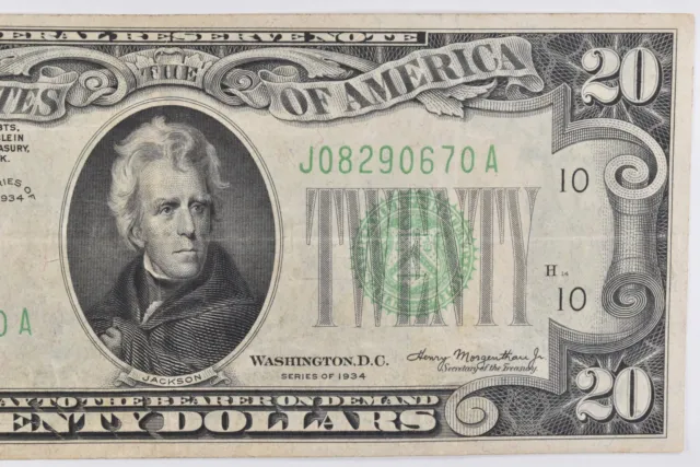 CRISP - 1934 $20 Federal Reserve Note FRN Crisp Vintage *684