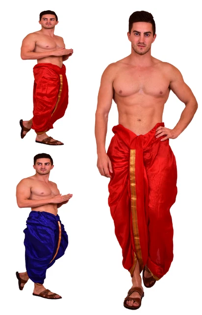 Pantaloni da uomo Dhoti Dupioni Harem Pantaloni da yoga Pantaloni larghi da...