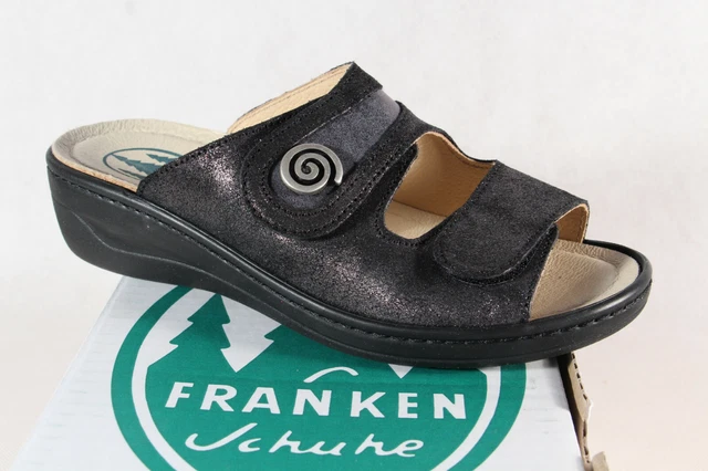 Franc Suisse Mules Femmes Chausson Sandales Cuir Véritable Bronze Neuf