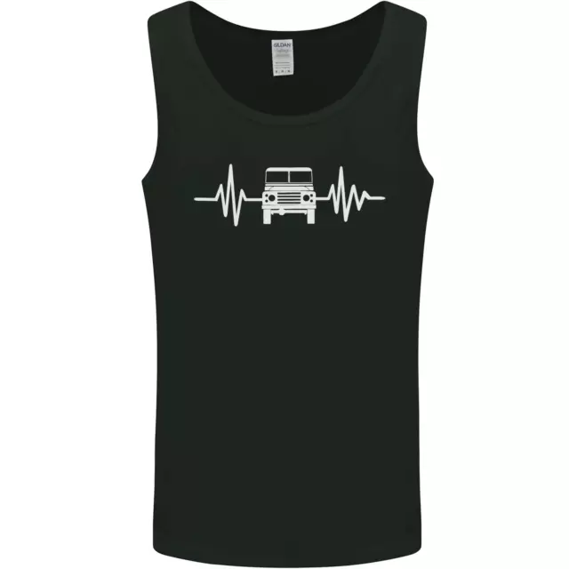 4X4 Heart Beat Pulse Off Road Roading Mens Vest Tank Top