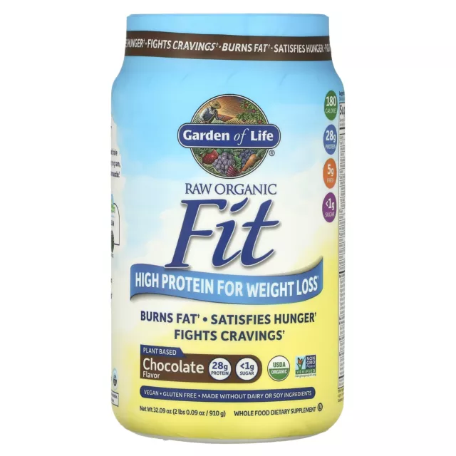 RAW Organic Fit, High Protein for Weight Loss, Chocolate, 32.09 oz (910 g)