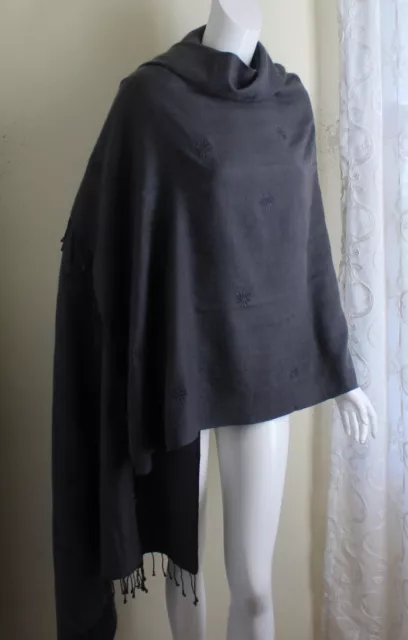 ESTATE Bajra ? Slate Gray Green Designer Art-to-Wear Huge Scarf Shawl Wrap Lux ESTATE Bajra ? Slate Gray Green Designer Art-to-Wear Huge Scarf Shawl Wrap Lux