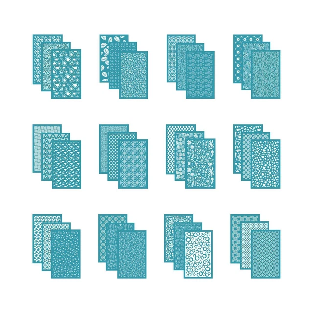 3PCS POLYMER CLAY Tool Silk Screen Stencils Silkscreen Print Kits for