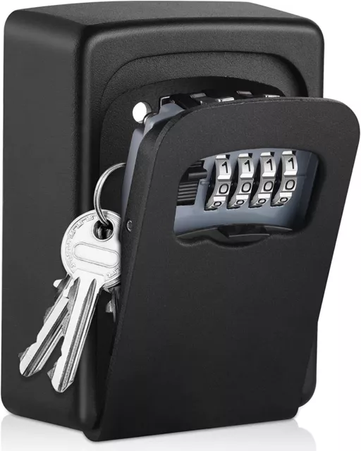 Wall Mounted Key Safe 4 Digit Combination Key Safe Outdoor Security Key Lock Box