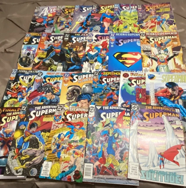 Superman Lot Action Adventures of Man of Steel 23 Great Comic Books